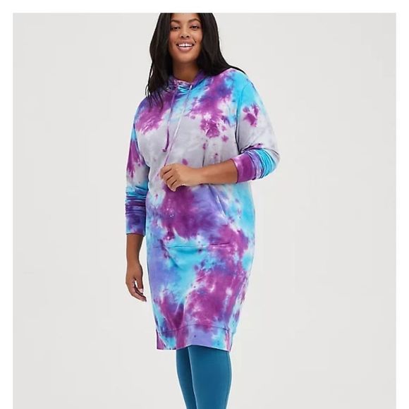 Torrid Tie Dye Hoodie Dress - Picture 1 of 6